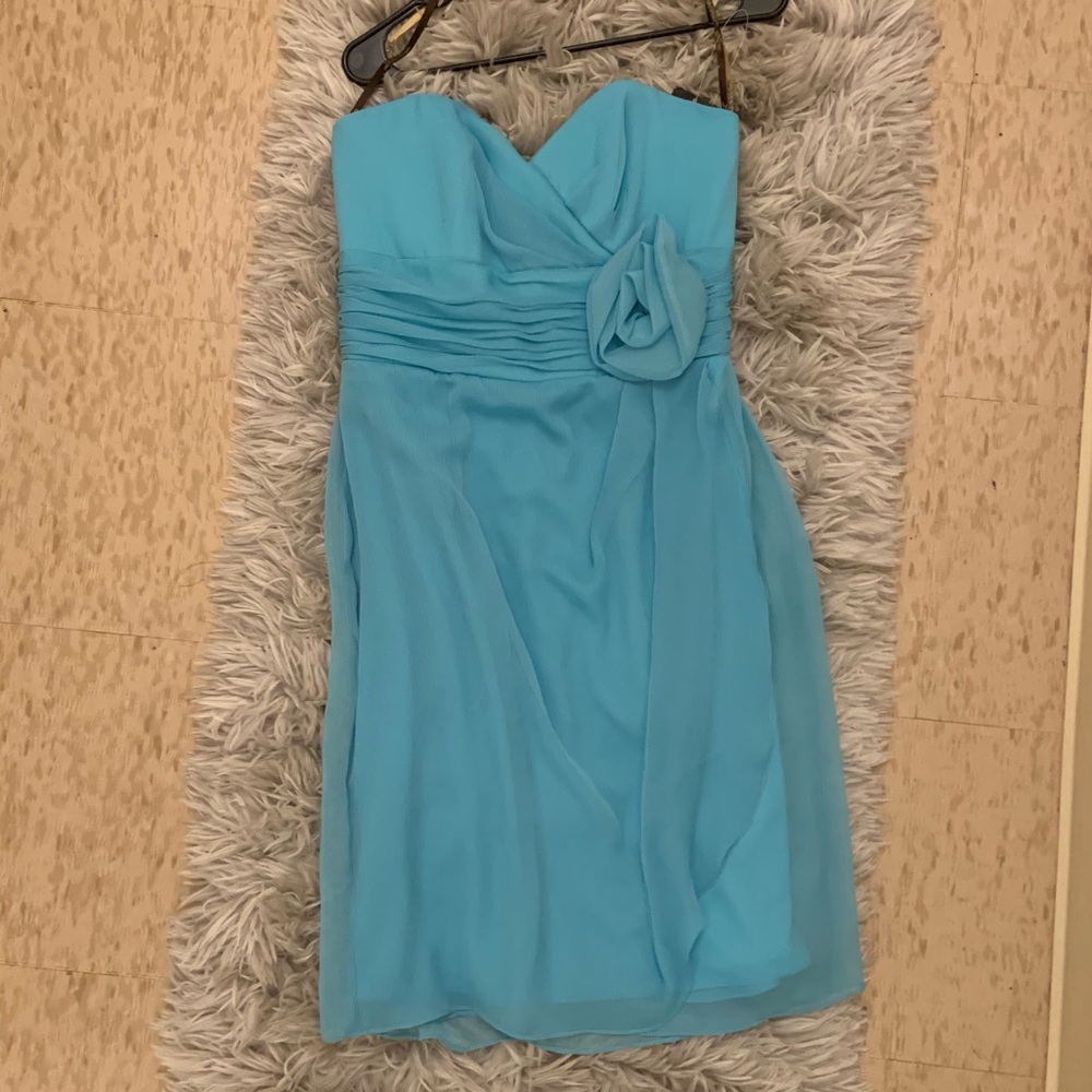 Tiffany blue chiffon dress
